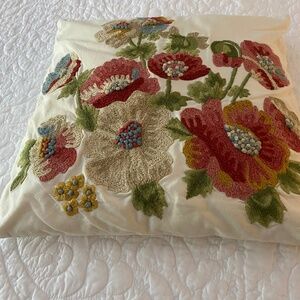 Pottery Barn Embroidered pillow